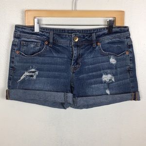 Aeropostale Boyfriend Distressed Denim Shorts